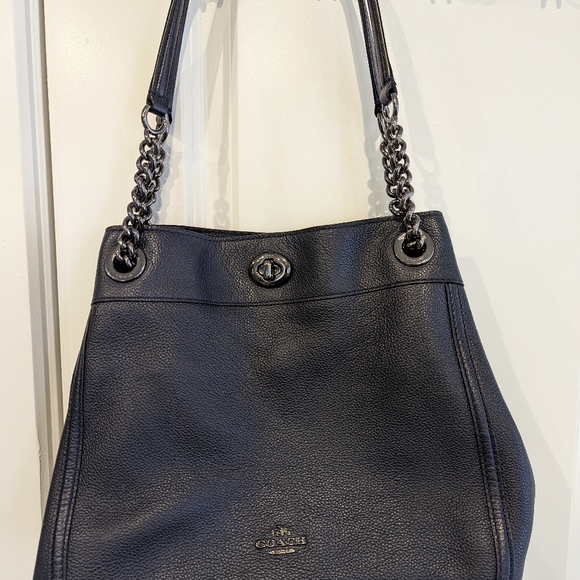 Coach Purse/Bag Dark Blue - Picture 6 of 7